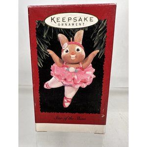 Hallmark Star of the Show Ballerina Ballet Bunny Christmas Ornament 1996 QX6004